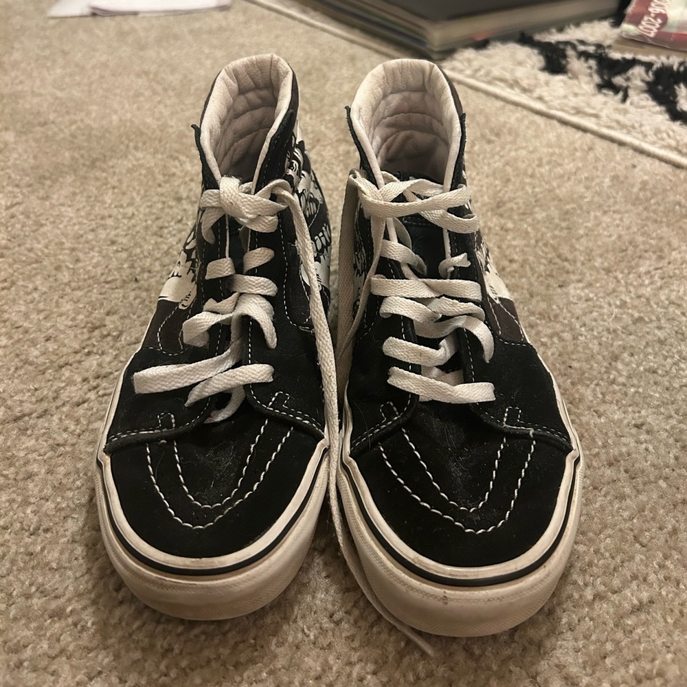 skeleton high top vans